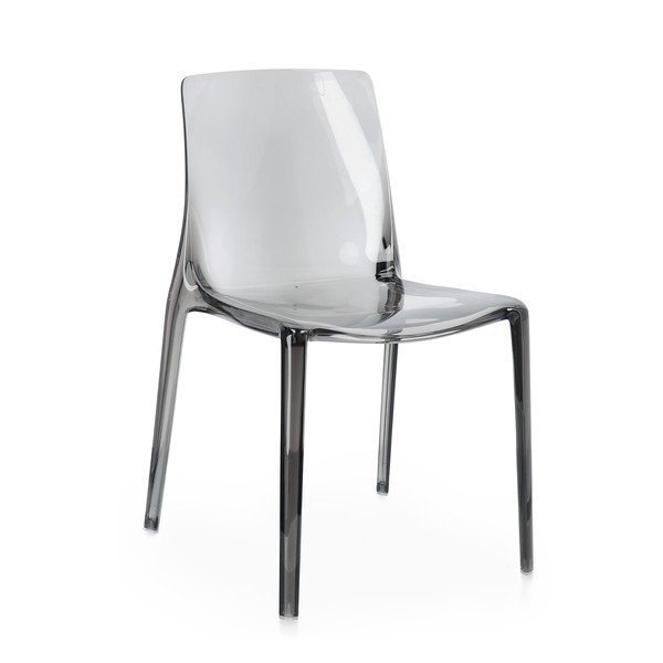 Scaun de grădină gri din plastic Adele – Bizzotto