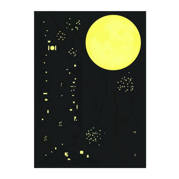 Autocolant fosforescent Fanastick Cat And Moon-image-1