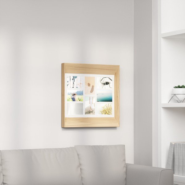 Ramă foto în culoare naturală de agățat  din lemn 50x50 cm Lookout – Umbra-image-3