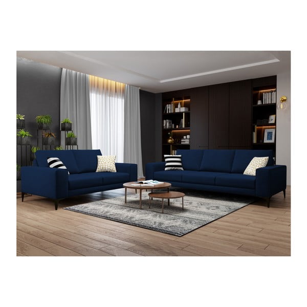 Canapea Cosmopolitan Design Lugano, albastru închis, 239 cm-image-4