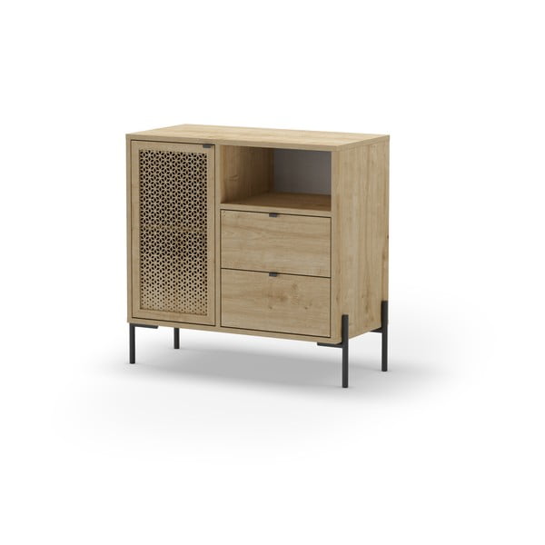 Dulap în culoare naturală cu aspect de lemn de stejar 80x80 cm Inca – Marckeric-image-3