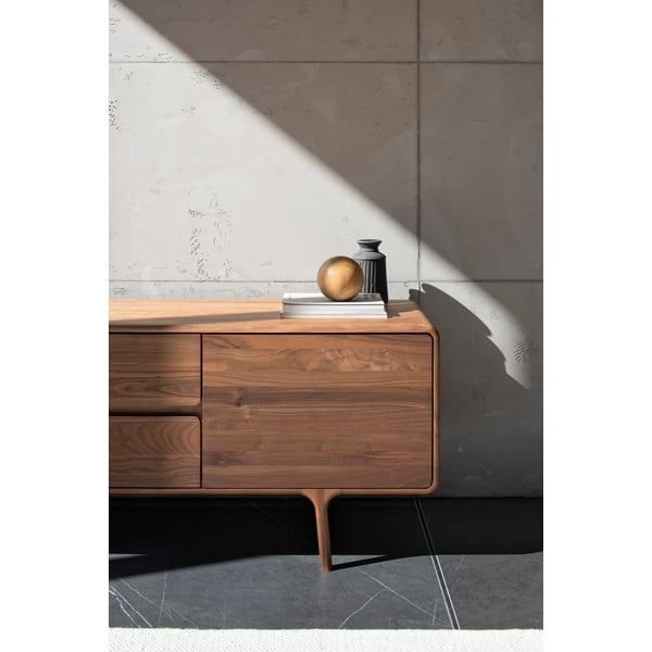 Comodă TV maro din lemn de nuc 180x65x45 cm Fawn – Gazzda-image-2