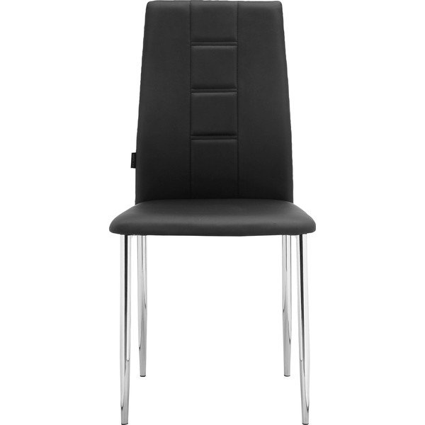 Scaune de dining negre 2 buc. din imitație de piele Edita – Støraa-image-2