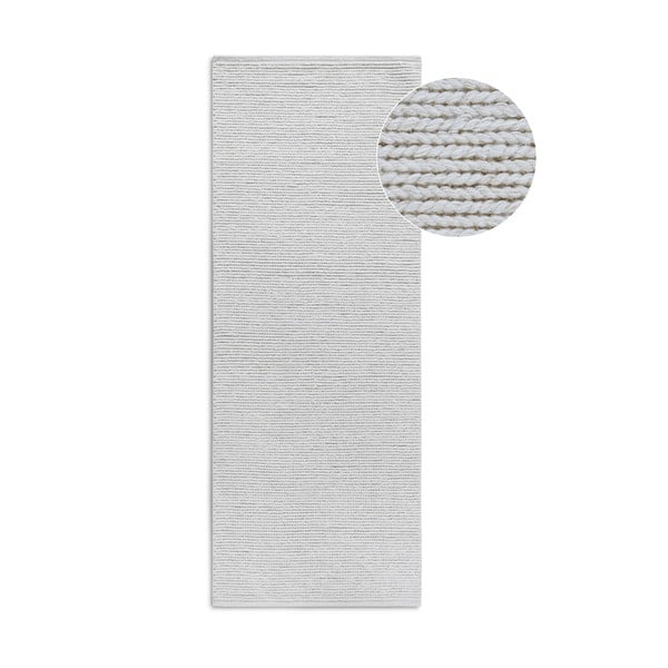 Covor tip traversă alb țesut manual din lână 80x200 cm Francois – Villeroy&Boch