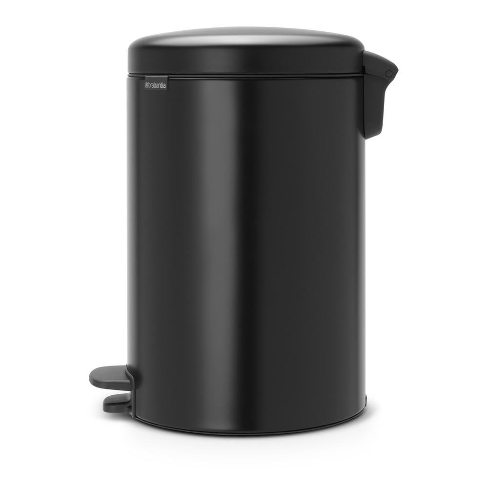 Coș de gunoi negru mat cu pedală din oțel 20 l NewIcon – Brabantia