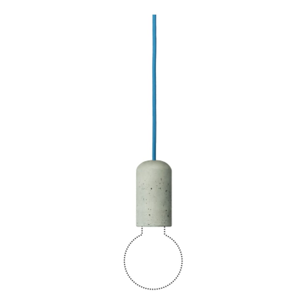 Corp de iluminat din beton Pure Jakub Velinsky, 1,2 m, cablu albastru