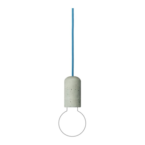 Corp de iluminat din beton Pure Jakub Velinsky, 1,2 m, cablu albastru
