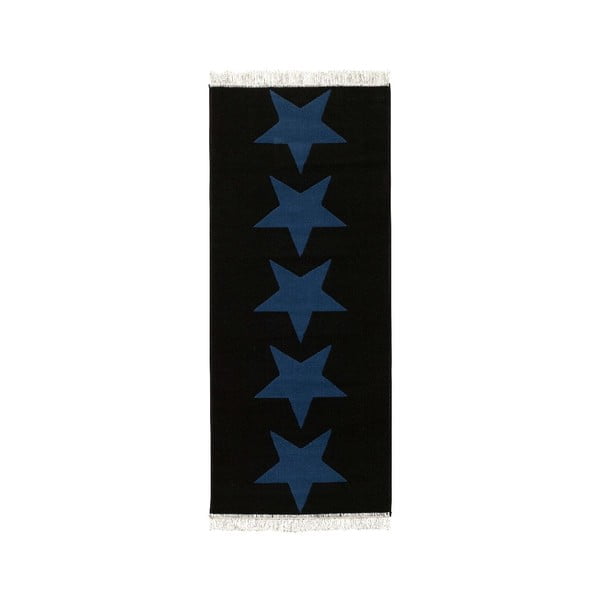 Covor  Fringe - stele albastre închis, 80x200 cm
