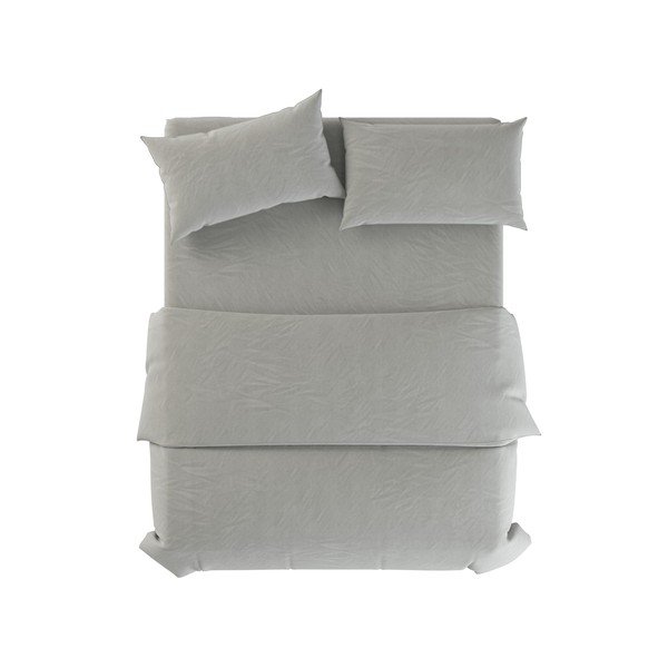 Lenjerie de pat verde prăfuit din in pentru pat de o persoană 135x200 cm Stone – Native Natural