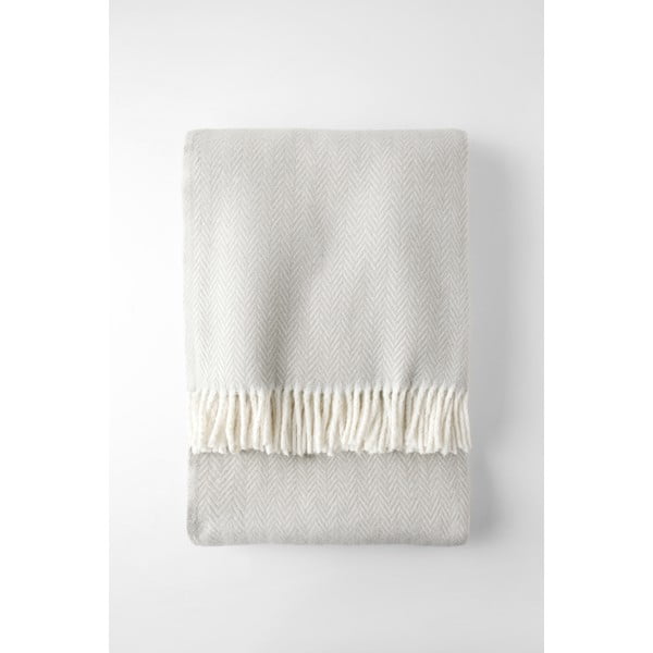 Pled din amestec de bumbac Euromant Skyline, 140 x 180 cm, gri deschis