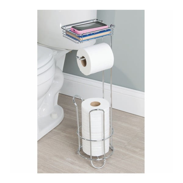 Suport din oțel cu poliță pentru hârtia igienică iDesign-image-4