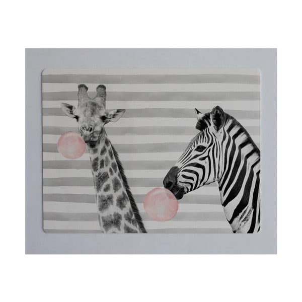 Protecție pentru masă sau birou Little Nice Things Zebra, 55 x 35 cm