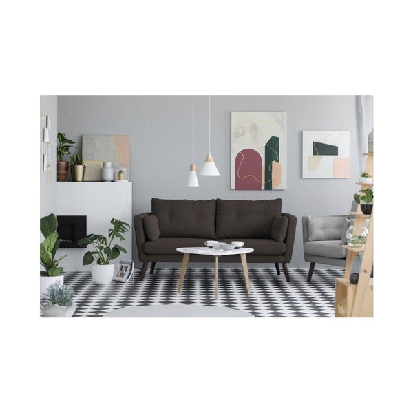 Canapea cu 3 locuri Mazzini Sofas Elena, maro-image-1