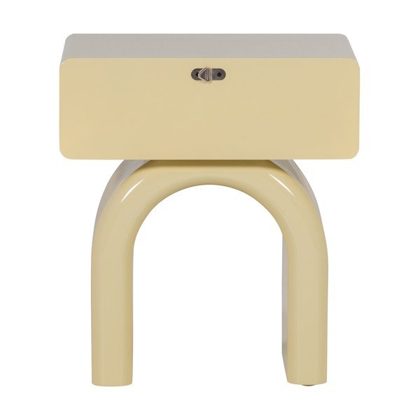 Noptieră galben-deschis cu aspect lucios Zorel – WOOOD-image-4