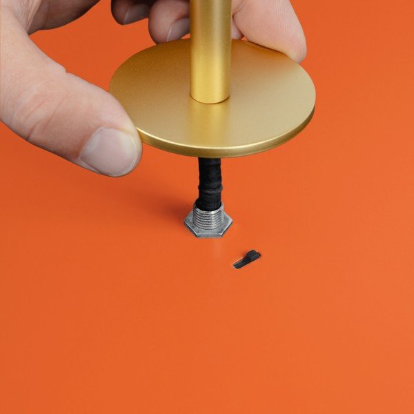 Lustră portocalie LED cu intensitate reglabilă din metal cu abajur din metal ø 31 cm Asteria Plus – UMAGE-image-4