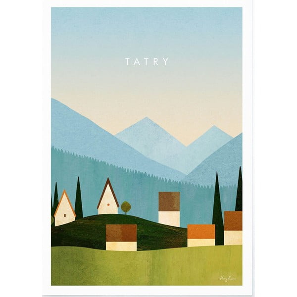 Poster 50x70 cm Tatry – Travelposter