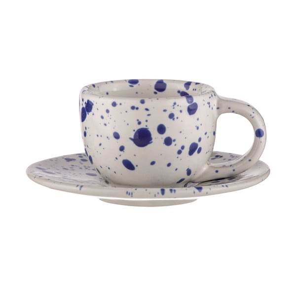 Cești pentru espresso din gresie alb-albastru 2 buc.  100 ml Carnival – Ladelle-image-1