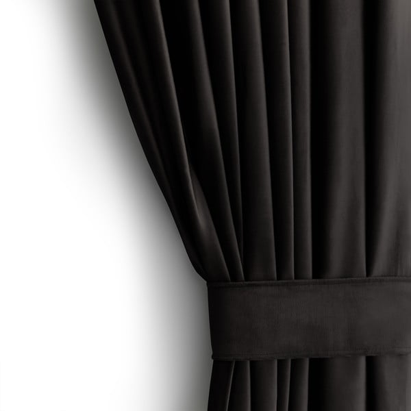 Draperie neagră dimout (semi-opacă) din catifea 140x270 cm – Restilo-image-3