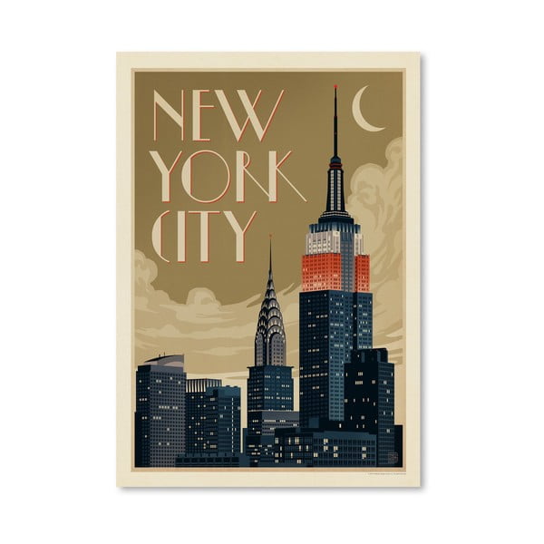 Poster Americanflat NYC Skyline, 42 x 30 cm