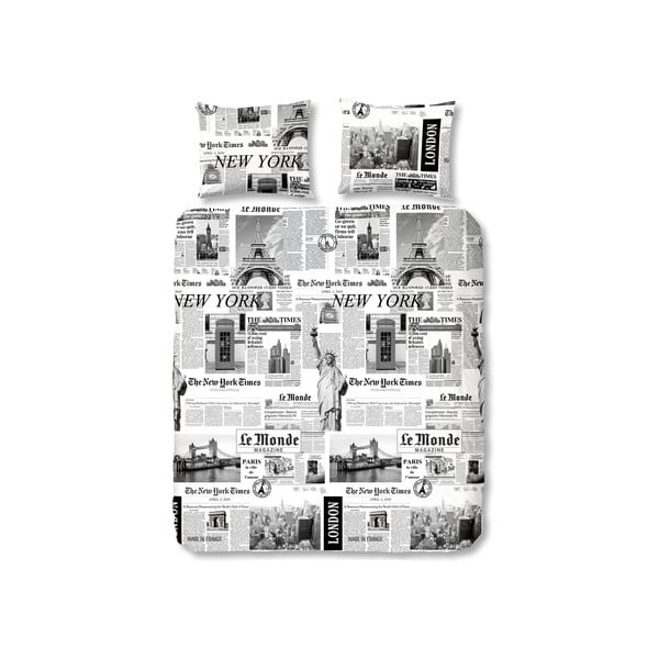 Lenjerie de pat Muller Textiel Newspaper, 240 x 200 cm