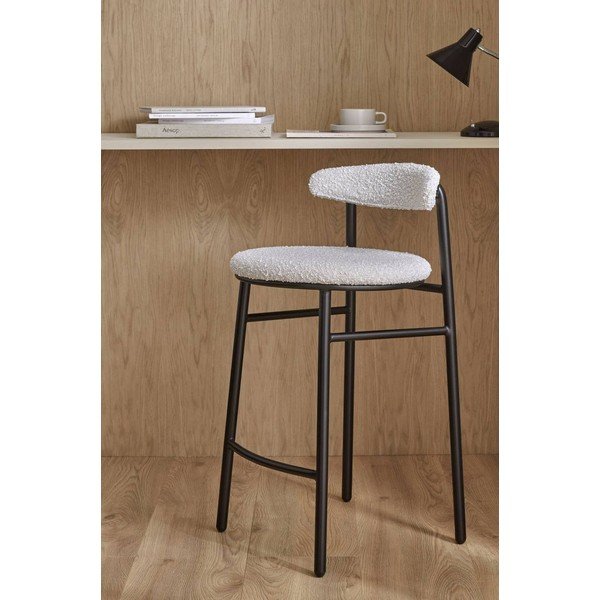 Scaun de bar crem tapițat (înălțime șezut 67 cm) Bloggny – Ellos Home-image-1