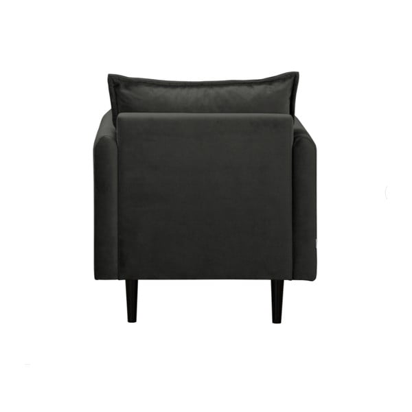 Fotoliu gri închis cu tapițerie din catifea Juli – Ropez-image-3