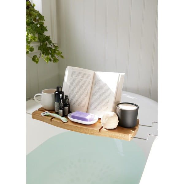 Raft de baie din bambus cu suport pentru carte Umbra-image-1