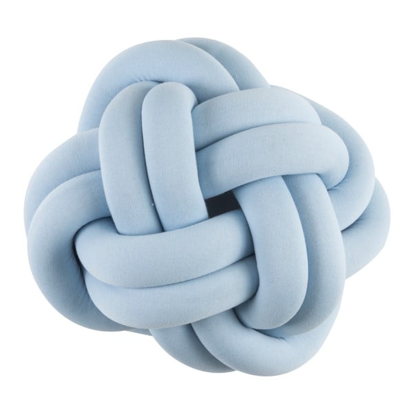 Pernă mică / pouf Knotty Knots Simple, albastru