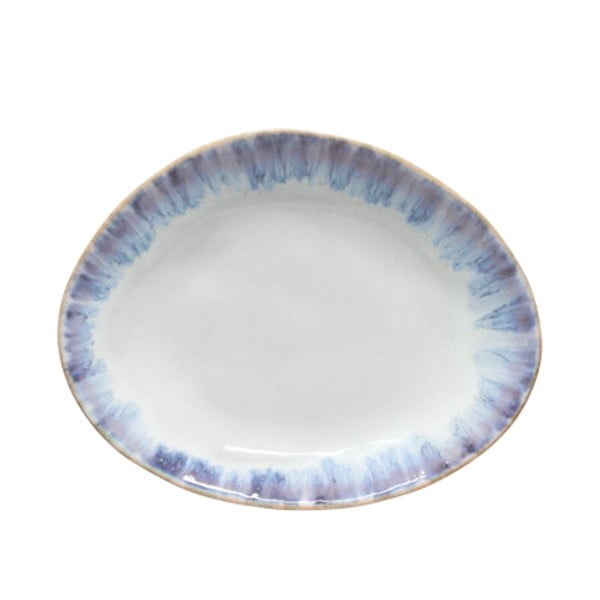 Farfurie ovală din gresie ceramică Costa Nova Brisa, ⌀ 20 cm, albastru