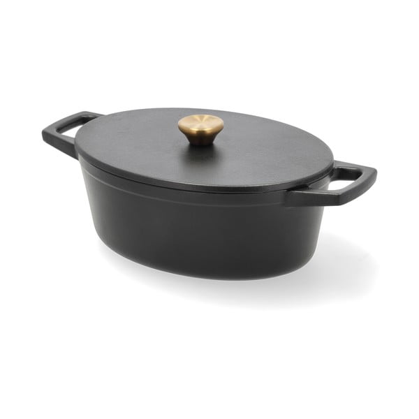 Oală cu capac din fontă 3,8 l adecvată pentru plita cu inducție – Holm