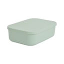 Cutie de depozitare verde-deschis din plastic cu capac 24x18x8 cm – Homéa