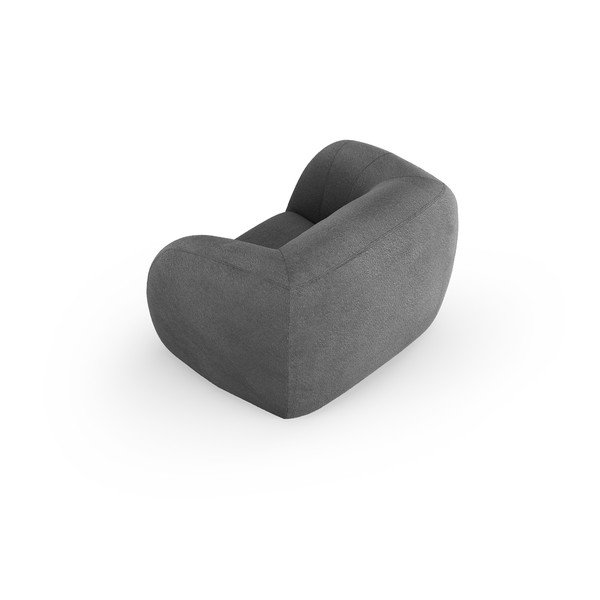 Fotoliu gri cu tapițerie din stofă bouclé Essen – Cosmopolitan Design-image-3