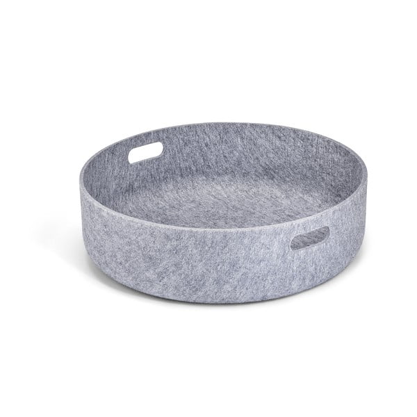 Coș de depozitare de depozitare din material textil ø 46x12 cm Cesto Concrete – MiaCara