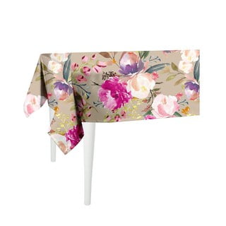 Față de masă Mike & Co. NEW YORK Butterflies Blossom, 140 x 140 cm, bej-roz