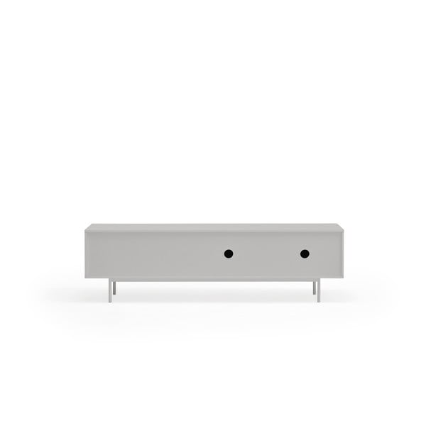 Comodă TV gri/în culoare naturală cu aspect de lemn de stejar 180x52 cm Sierra – Teulat-image-4