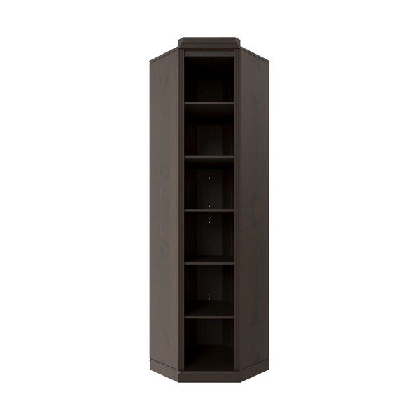 Bibliotecă maro închis din lemn de pin 85x219x56 cm Anita – Støraa