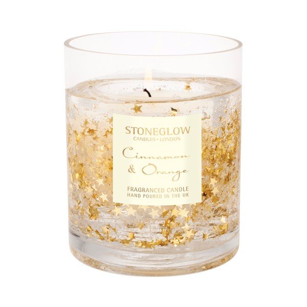 Lumânare cu aromă de scorțișoară și portocale Stoneglow, durata de ardere 30 de ore