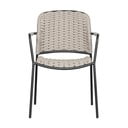 Scaune de grădină negre/bej 2 buc. din metal Taku – Exotan