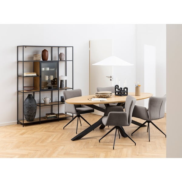 Set de scaune de sufragerie gri 2 buc. tapițat Laura – Actona-image-2