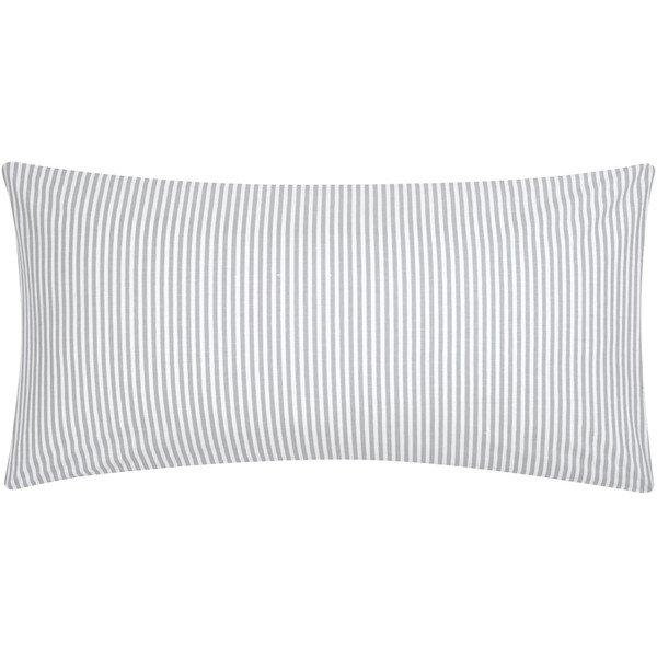 Față de pernă decorativă din bumbac Kjana, 40 x 80 cm, alb-gri-image-2