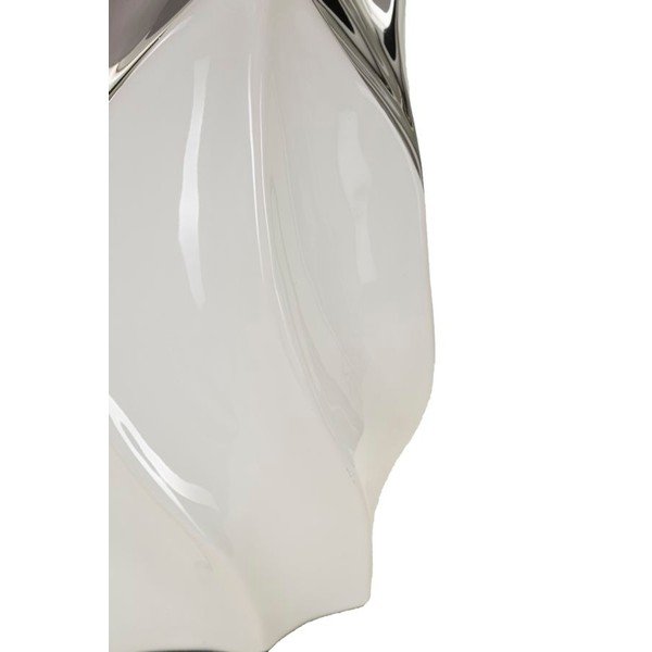 Veioză albă/argintie din ceramică cu abajur textil (înălțime 51 cm) Shiney – Mauro Ferretti-image-3