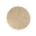 Covor crem lavabil, țesut manual, rotund, din bumbac ø 100 cm Moon Multishape – Lorena Canals