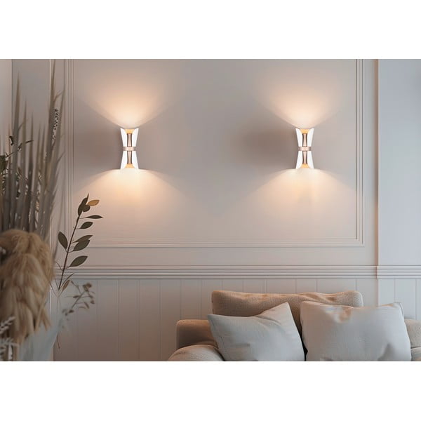 Aplică de perete albă/în culoarea bronz Coat – Trio-image-1