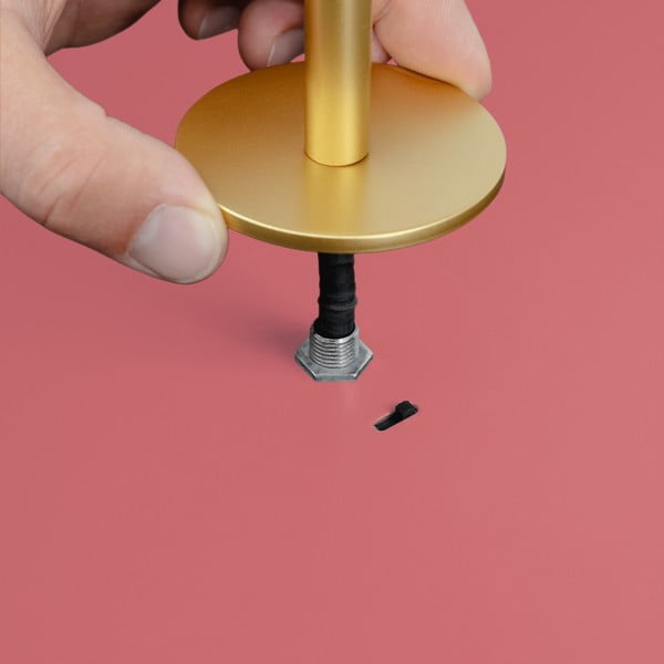 Lustră roz LED cu intensitate reglabilă din metal cu abajur din metal ø 31 cm Asteria Plus – UMAGE-image-1