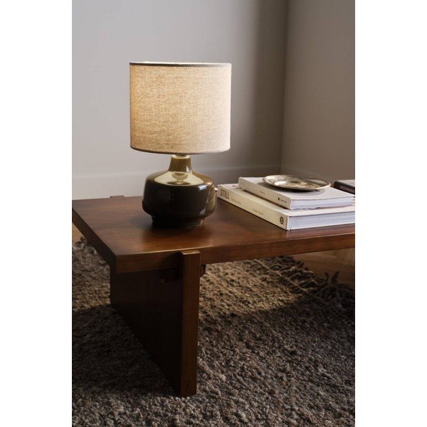 Veioză maro/crem din ceramică (înălțime 29 cm) Laila – Jotex-image-1