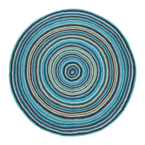 Covoraș croșetat Sebra Crochet Floor Mat, albastru