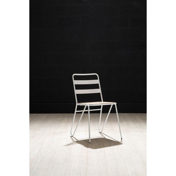 Scaun de dining alb/în culoare naturală din lemn de ulm District – Premier Housewares-image-3