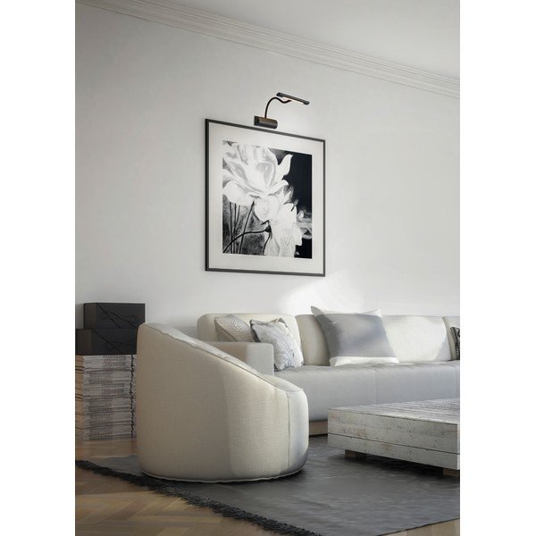 Aplică de perete negru-mat LED cu structură flexibilă/cu intensitate reglabilă Curtis – Trio-image-1