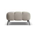 Taburet bej cu tapițerie din catifea Nalu – Makamii