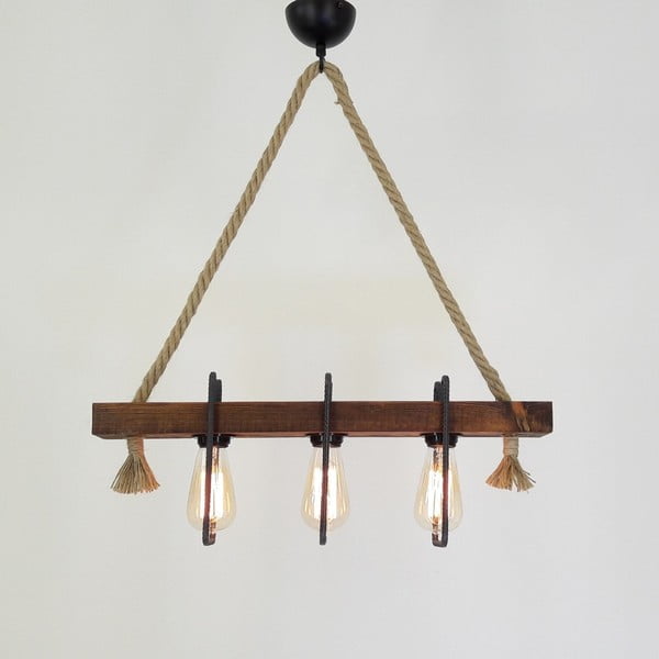 Lustră din lemn Demir, 3 becuri-image-3